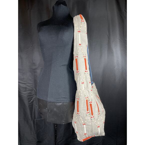 Large Crossbody Hobo Bag, Handmade, one of a kind. lined, inner pocket - Picture 3 of 10